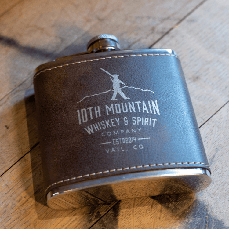 Leather Flask - 10th Mountain Whiskey
