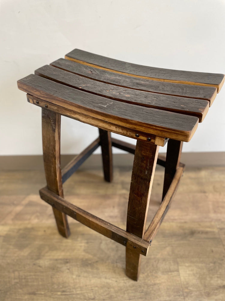 Whiskey Barrel Stools - 10th Mountain Whiskey