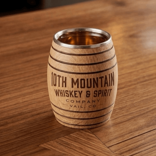 10th Mountain Barrel Stave Shot Glass - 10th Mountain Whiskey