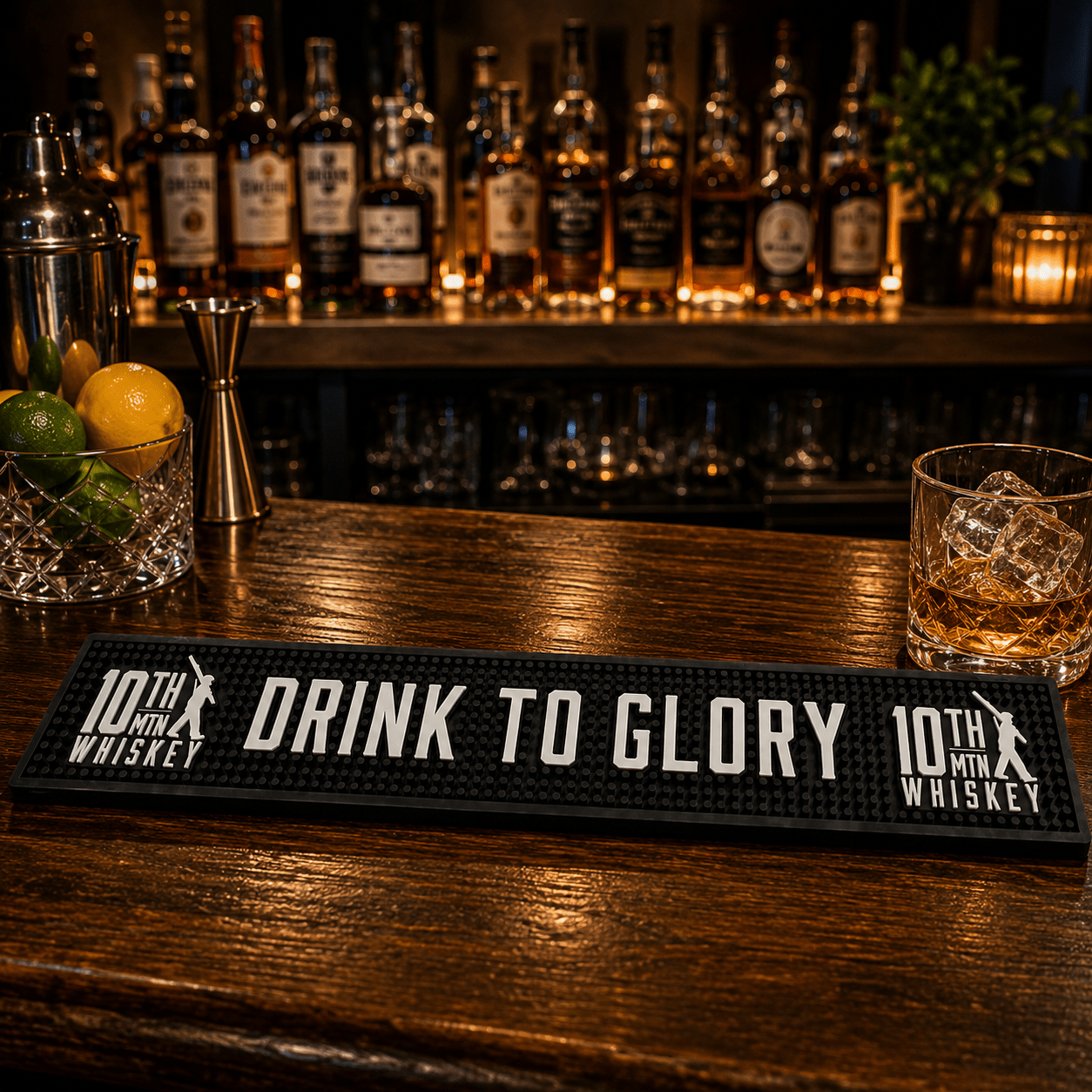 10th Mountain Whiskey Bar Mat - 10th Mountain Whiskey