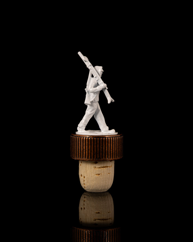 10th Mountain Whiskey Soldier Cork Bottle Topper for Rye, Potato Vodka, or Single Malt - 10th Mountain Whiskey