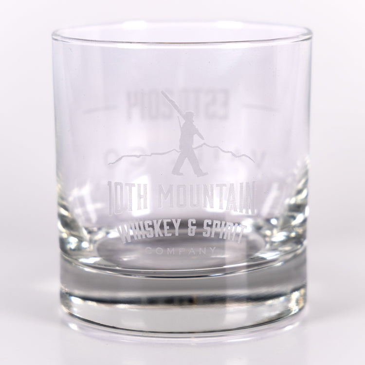 10th Mountain Whiskey Rocks Glass