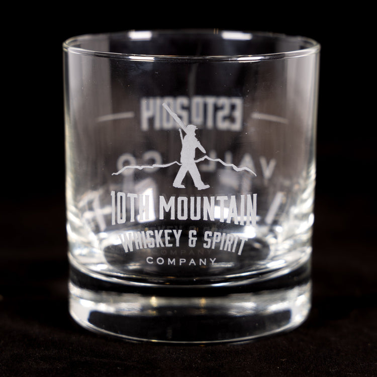 10th Mountain Whiskey Rocks Glass