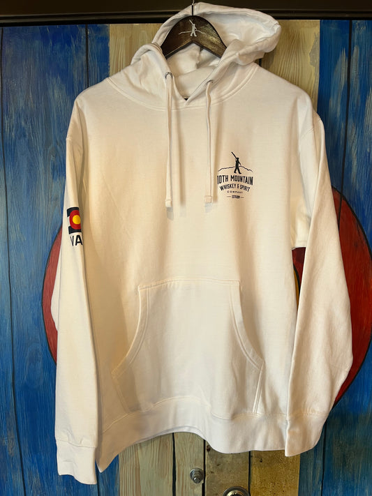 Skier White Pullover Hoodie