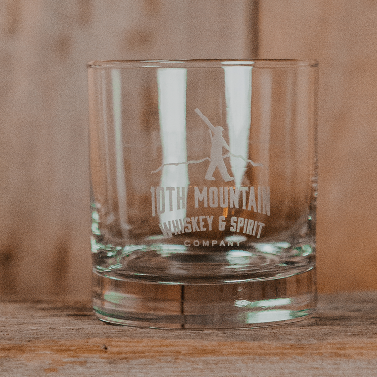 10th Mountain Whiskey Rocks Glass