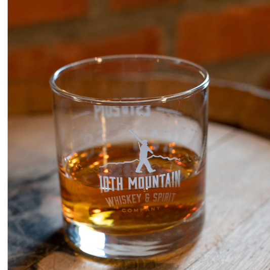 10th Mountain Whiskey Rocks Glass