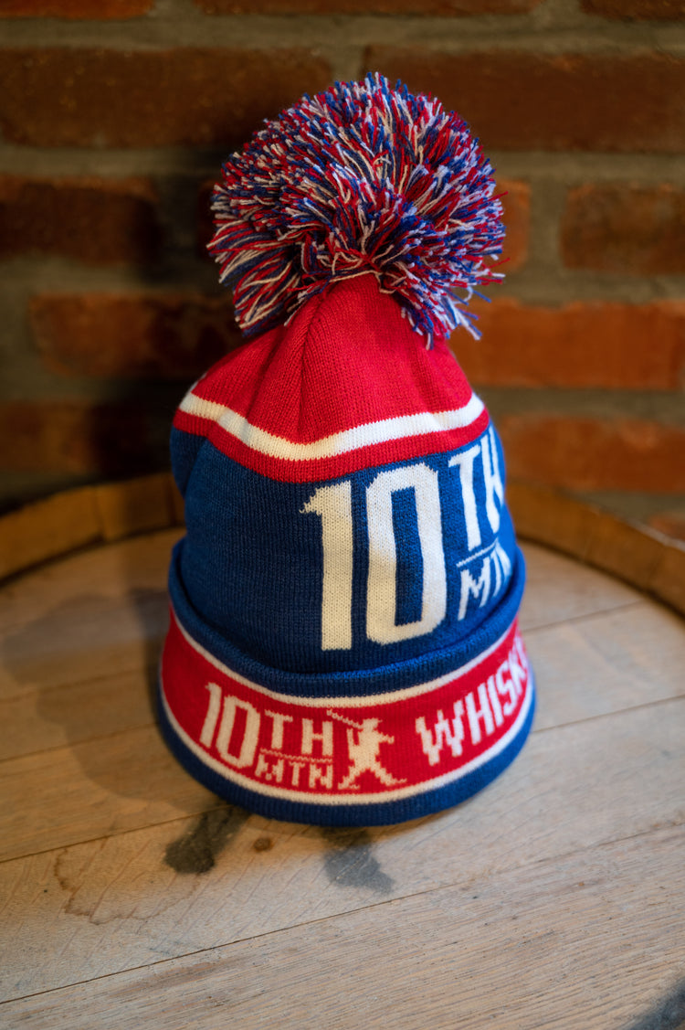 10th Mountain Whiskey Red, White, and Blue Beanie