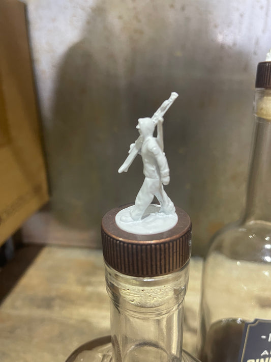 10th Mountain Whiskey Soldier Cork Bottle Topper for Rye, Potato Vodka, or Single Malt