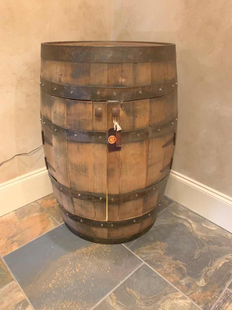 Bourbon Barrel Cabinet with multicolor LED's - engraving available - 10th Mountain Whiskey