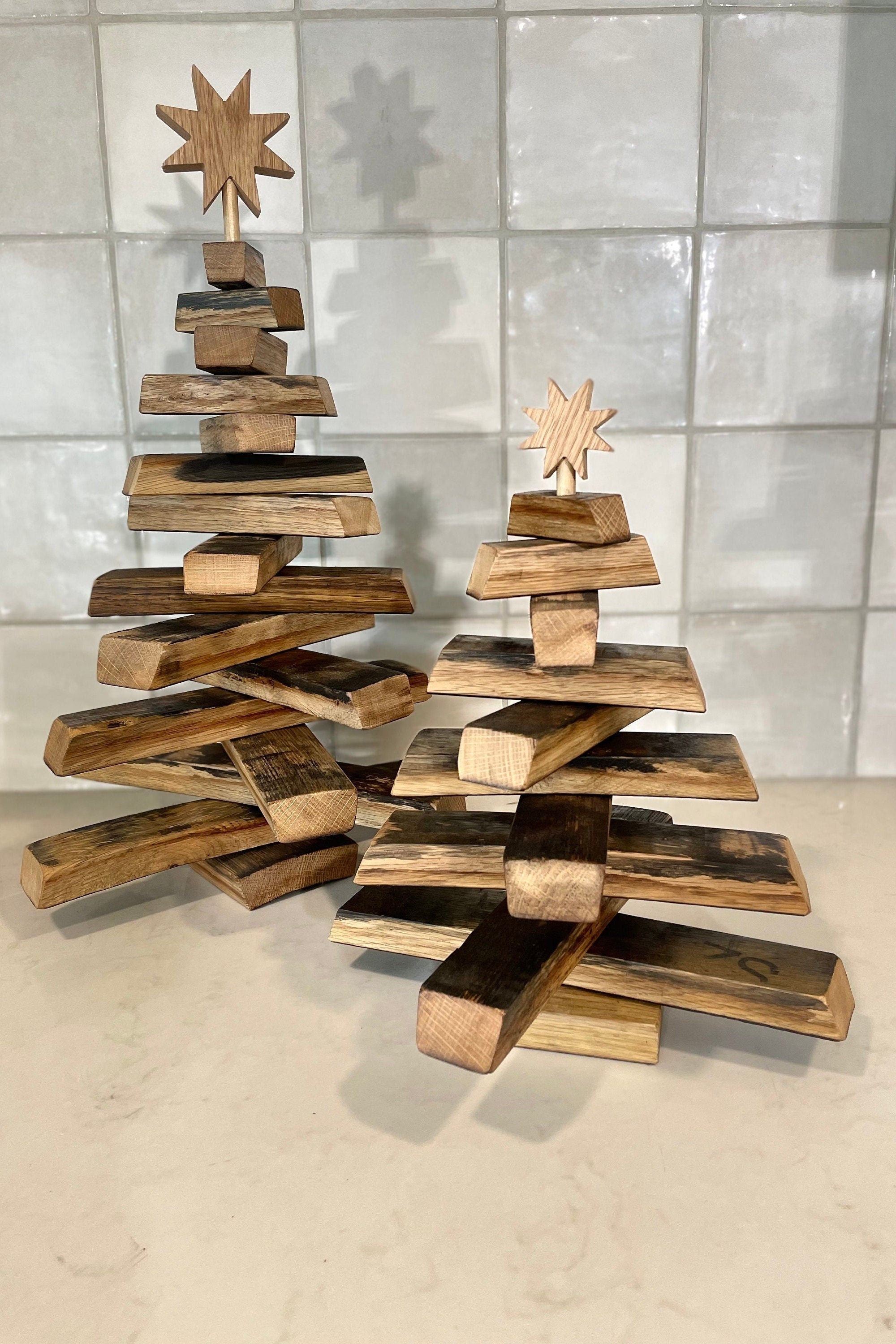 Bourbon Barrel Christmas Trees Two sizes available