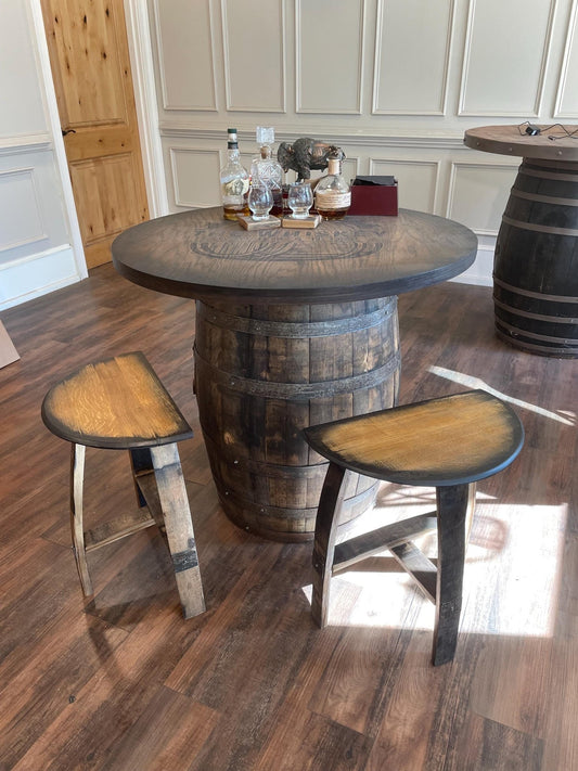 Bourbon Barrel Stool - Custom finishes available. - 10th Mountain Whiskey