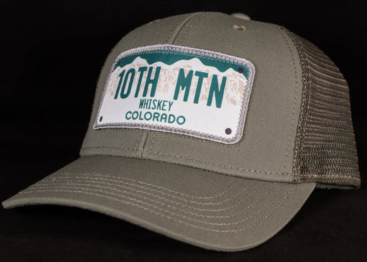 Colorado License Plate Hat - 10th Mountain Whiskey