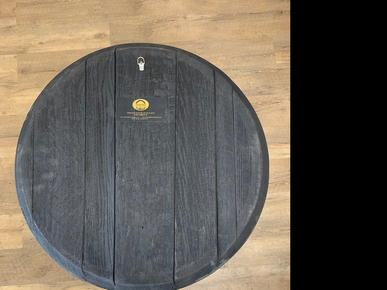 Custom Commemorative Photo Engraved Whiskey Barrel Head - 10th Mountain Whiskey