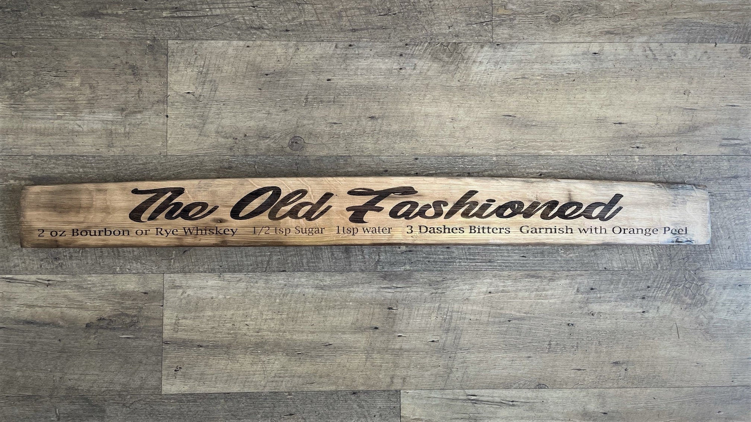Drink Recipe Barrel Stave - 10th Mountain Whiskey