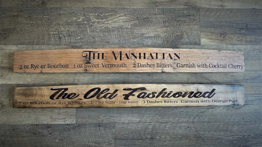 Drink Recipe Barrel Stave - 10th Mountain Whiskey