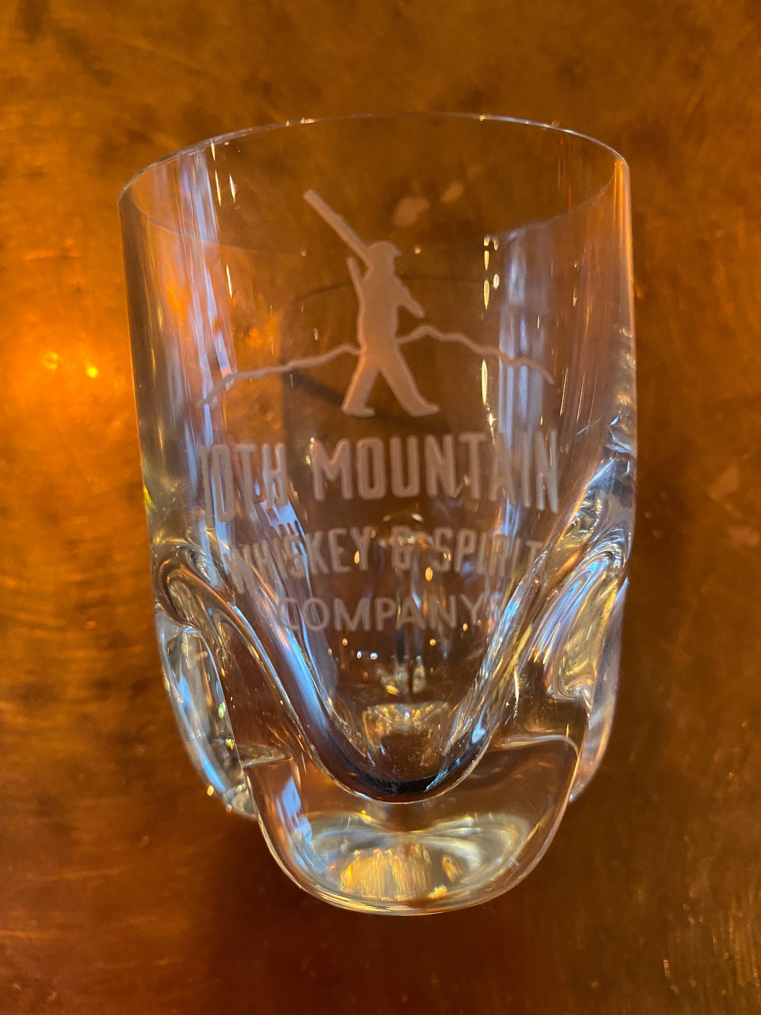 Etched Shot Glass - 10th Mountain Whiskey