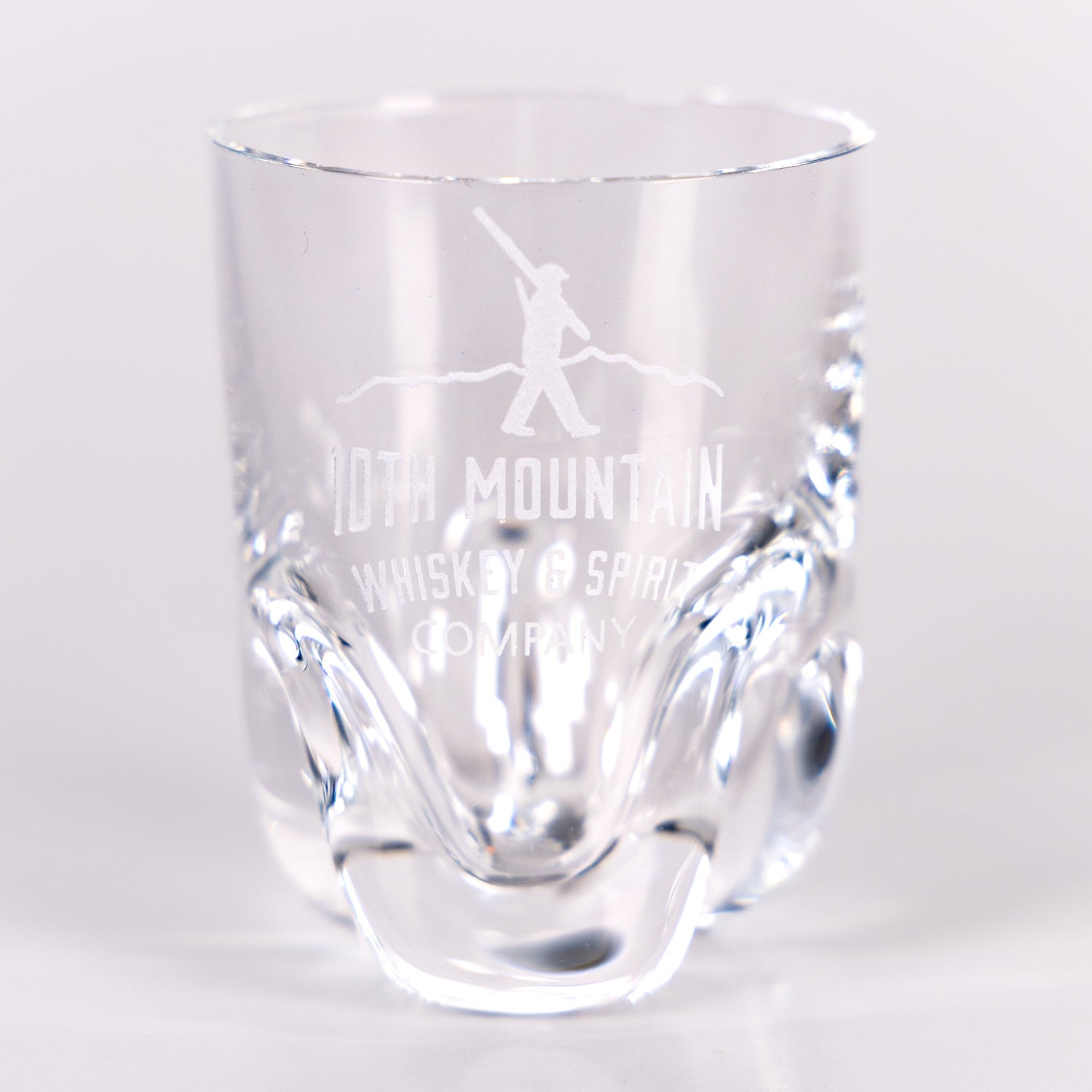 Etched Shot Glass - 10th Mountain Whiskey
