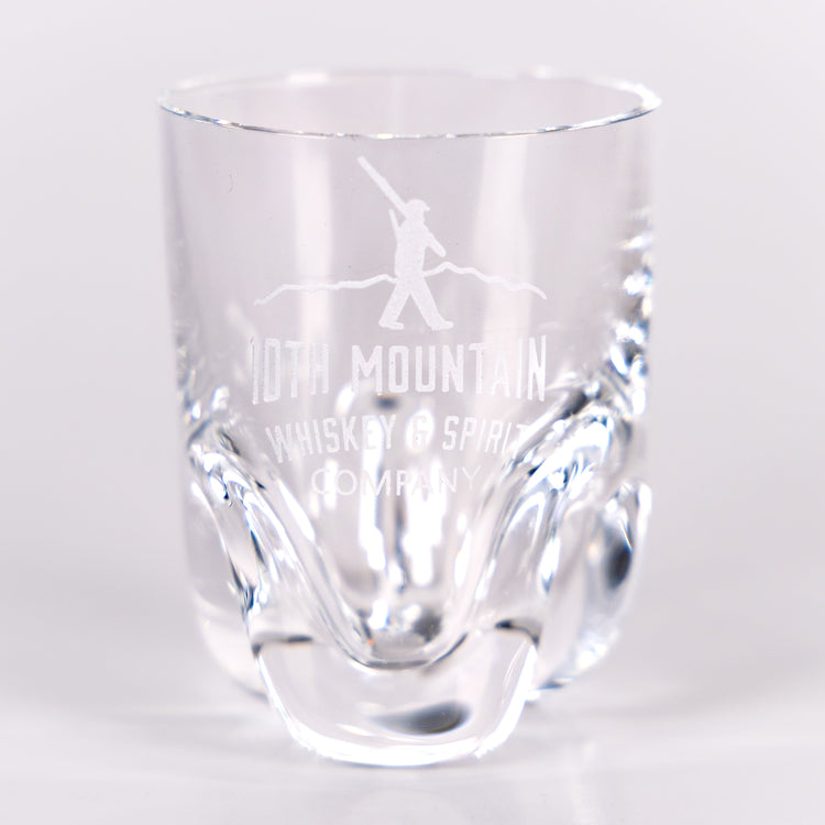 Etched Shot Glass - 10th Mountain Whiskey