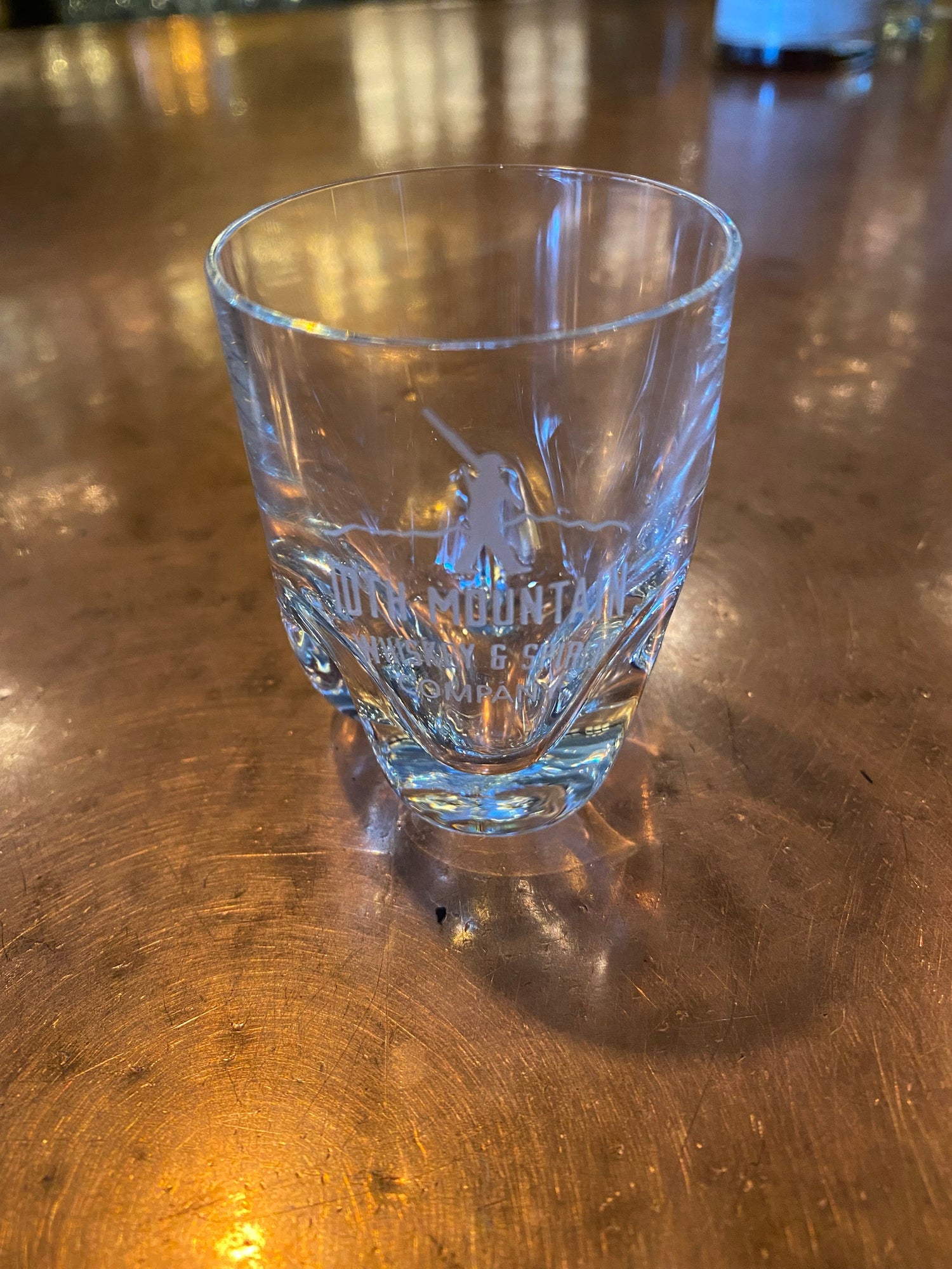 Etched Shot Glass - 10th Mountain Whiskey