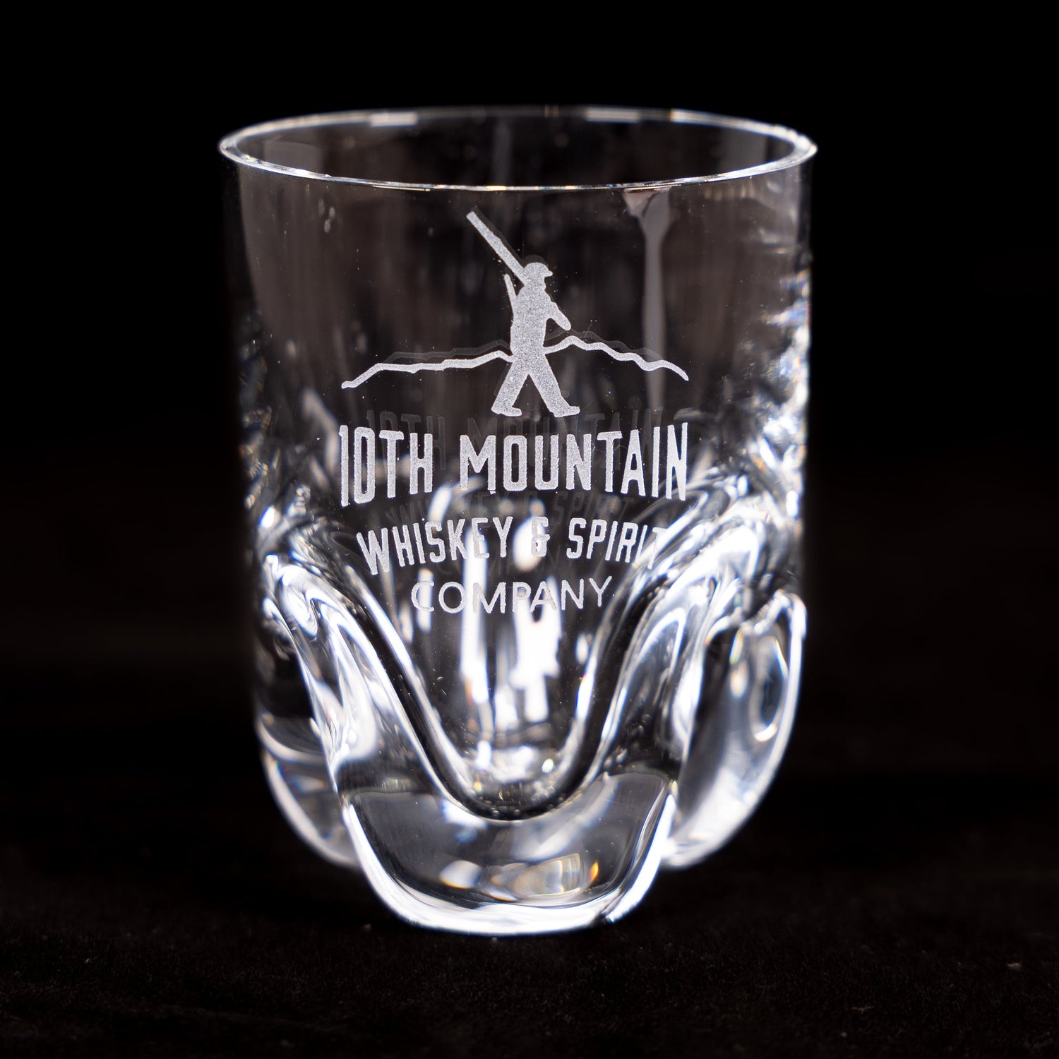 Etched Shot Glass - 10th Mountain Whiskey