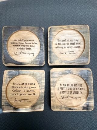 Hemingway & Twain Quote Coasters - 10th Mountain Whiskey