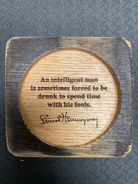Hemingway & Twain Quote Coasters - 10th Mountain Whiskey