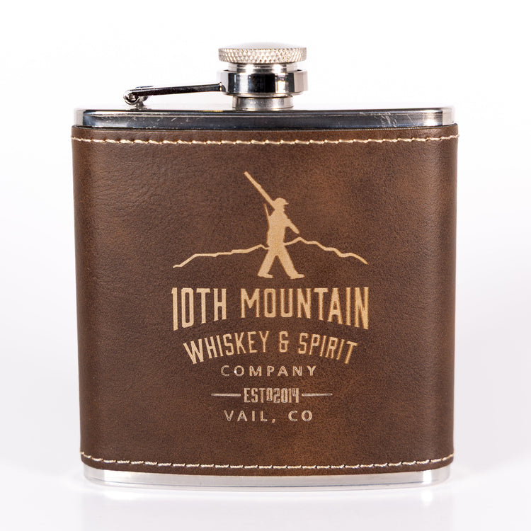 Leather Flask - 10th Mountain Whiskey