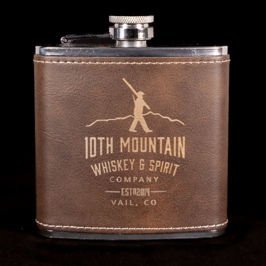 Leather Flask - 10th Mountain Whiskey