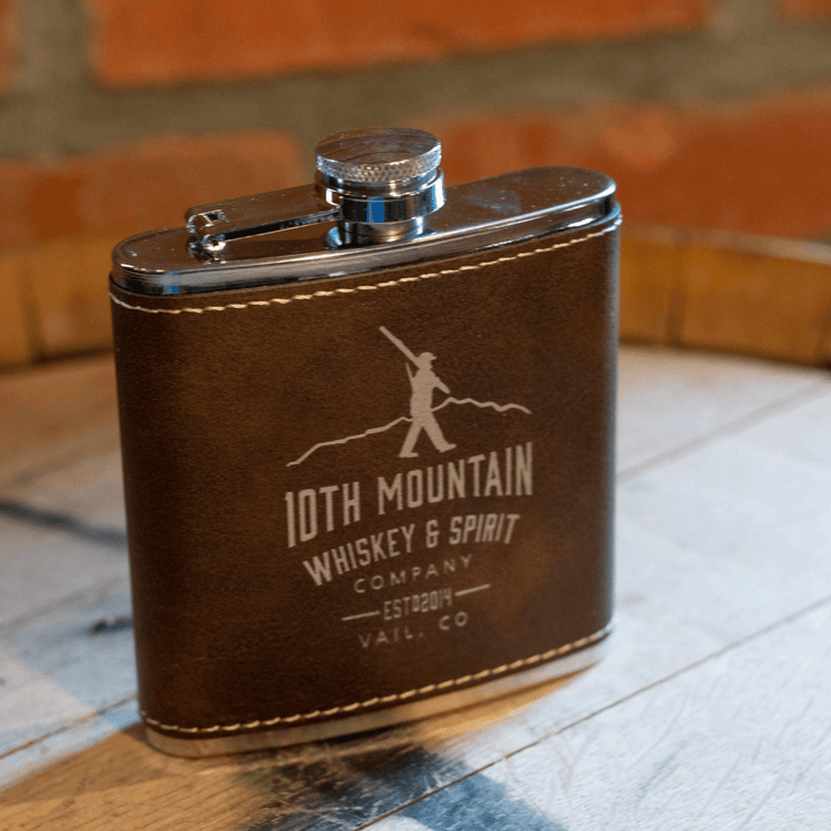 Leather Flask - 10th Mountain Whiskey
