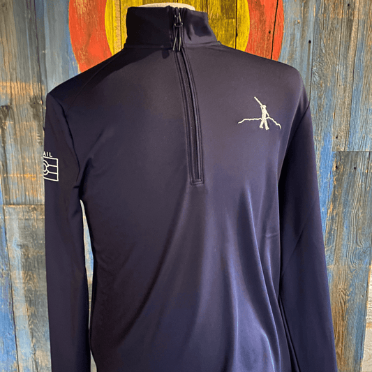 Men's 1/4 Zip Navy Mid Layer - 10th Mountain Whiskey
