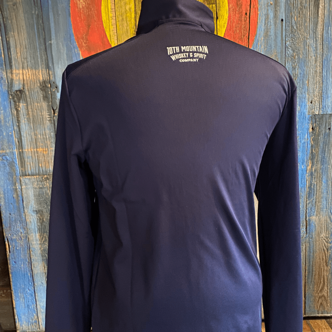 Men's 1/4 Zip Navy Mid Layer - 10th Mountain Whiskey