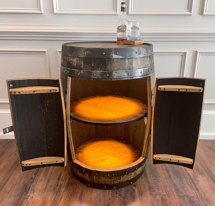 Premium Whiskey Barrel Cabinet - 10th Mountain Whiskey