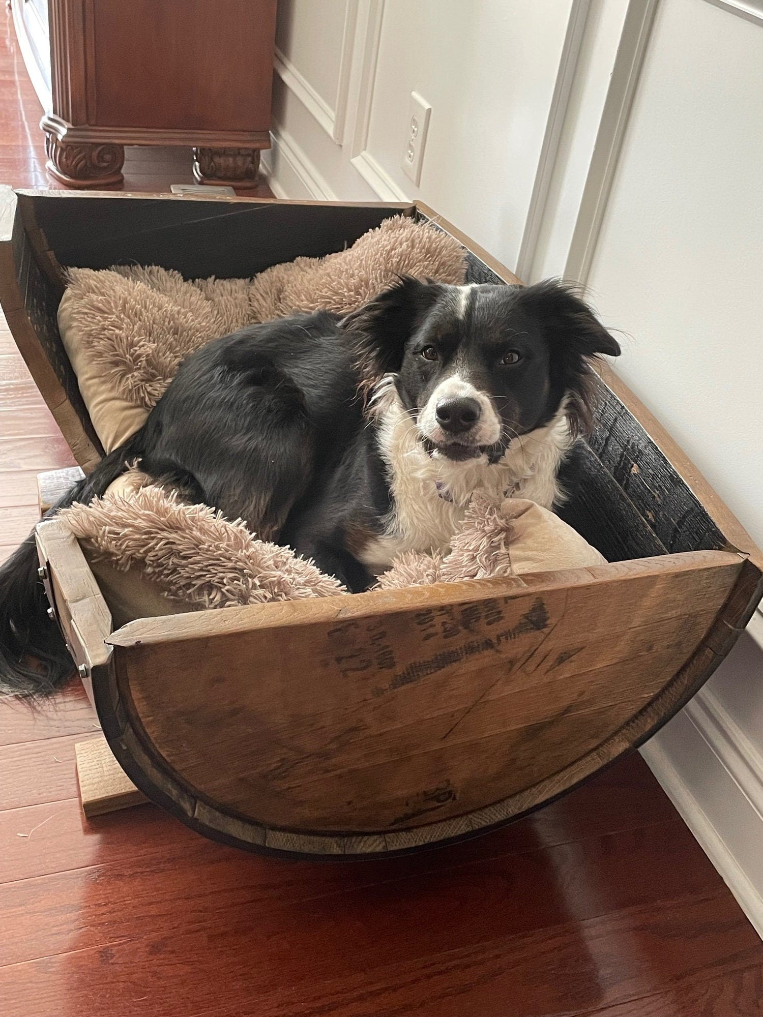 Whiskey Barrel Dog Bed - Josie approved! - 10th Mountain Whiskey