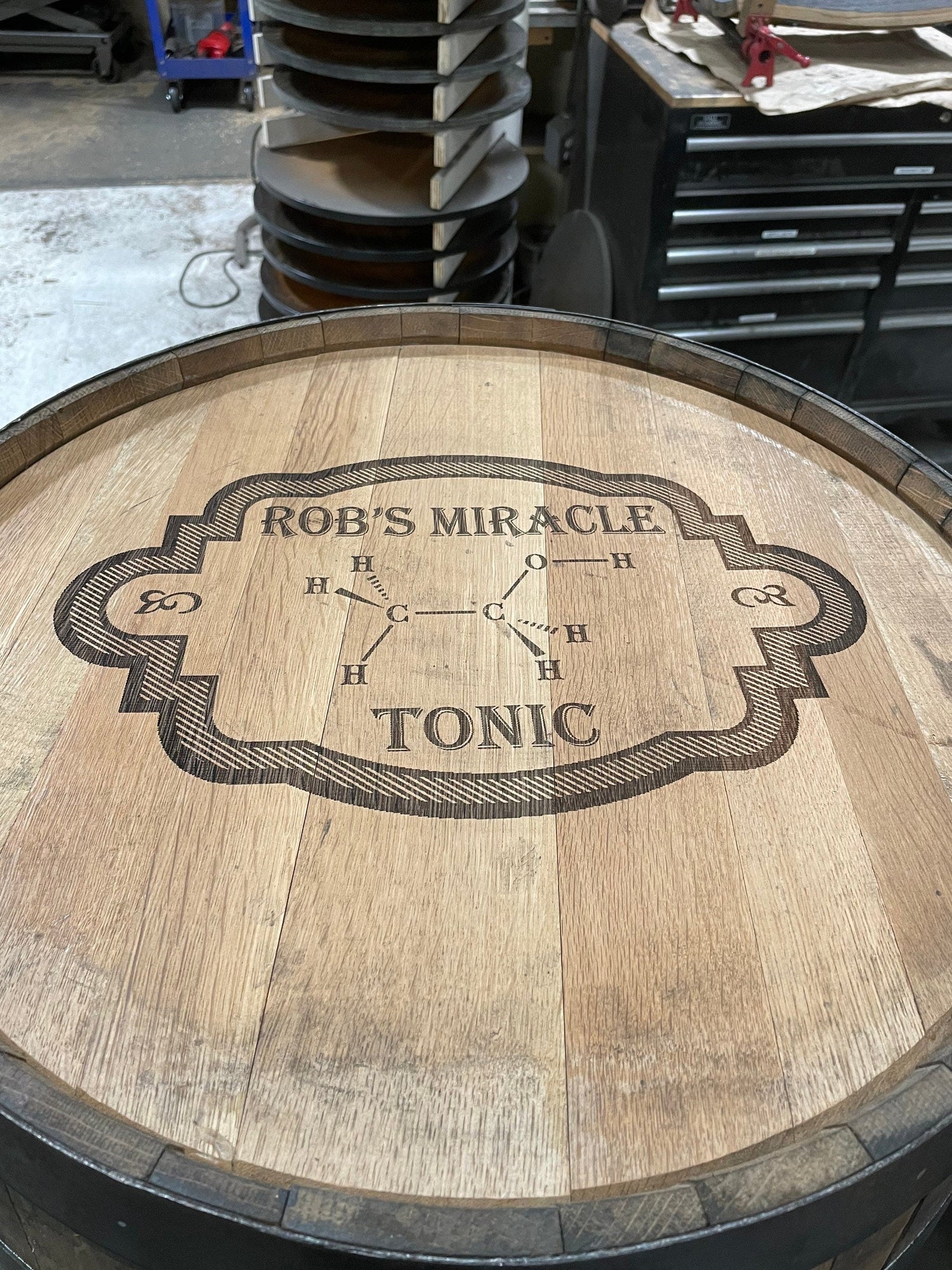 Whiskey Barrel Pool/Billiards Cabinet - 10th Mountain Whiskey