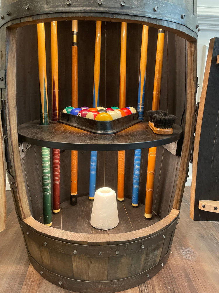 Whiskey Barrel Pool/Billiards Cabinet - 10th Mountain Whiskey