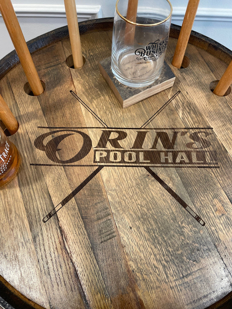 Whiskey Barrel Pool/Billiards Cabinet - 10th Mountain Whiskey