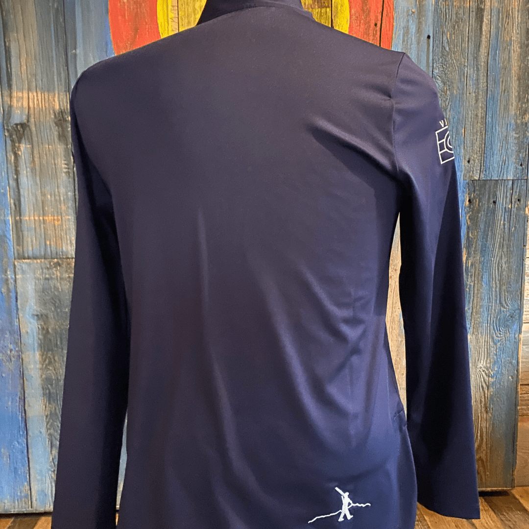 Women's 1/4 Zip Navy Mid Layer - 10th Mountain Whiskey