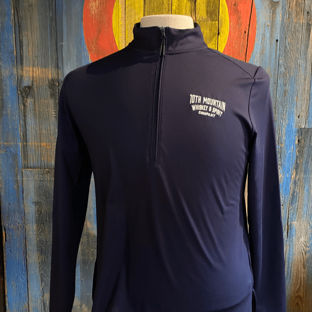 Women's 1/4 Zip Navy Mid Layer - 10th Mountain Whiskey