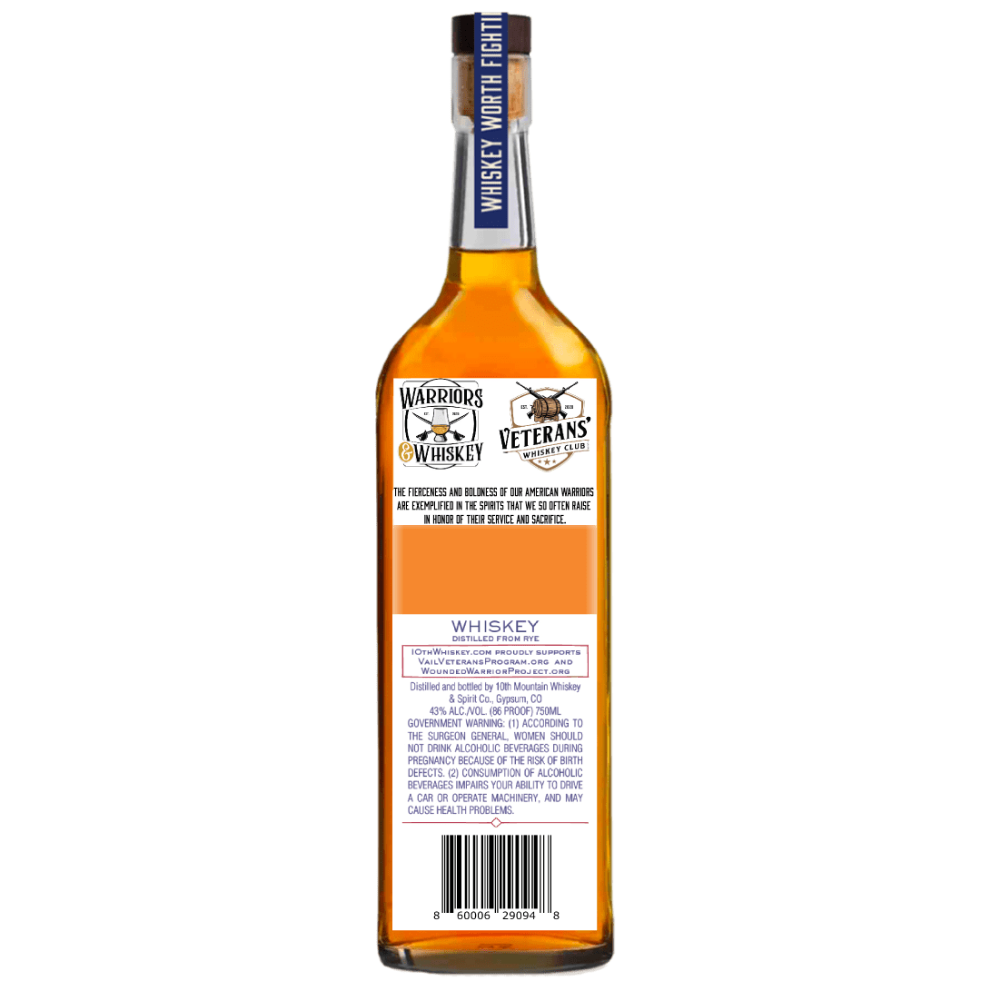 Warriors & Whiskey 10th Mountain Rye Special Barrel Pick