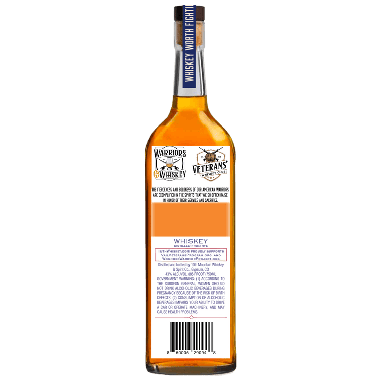 Warriors & Whiskey 10th Mountain Rye Special Barrel Pick